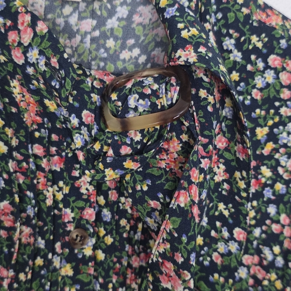 Sezane Sobral Dress Floral With Belt Mini Length Button front Size 38 US 6 NWOT - Picture 4 of 6